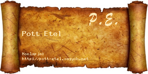 Pott Etel névjegykártya
